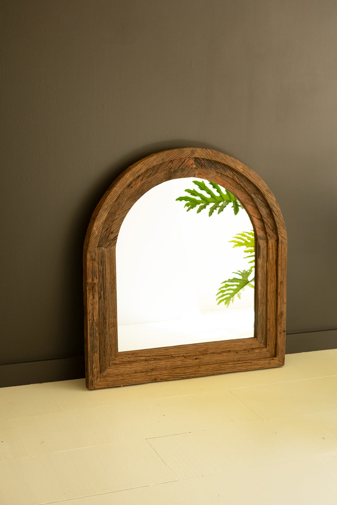 Arched Top Recycled Framed Wall Mirror