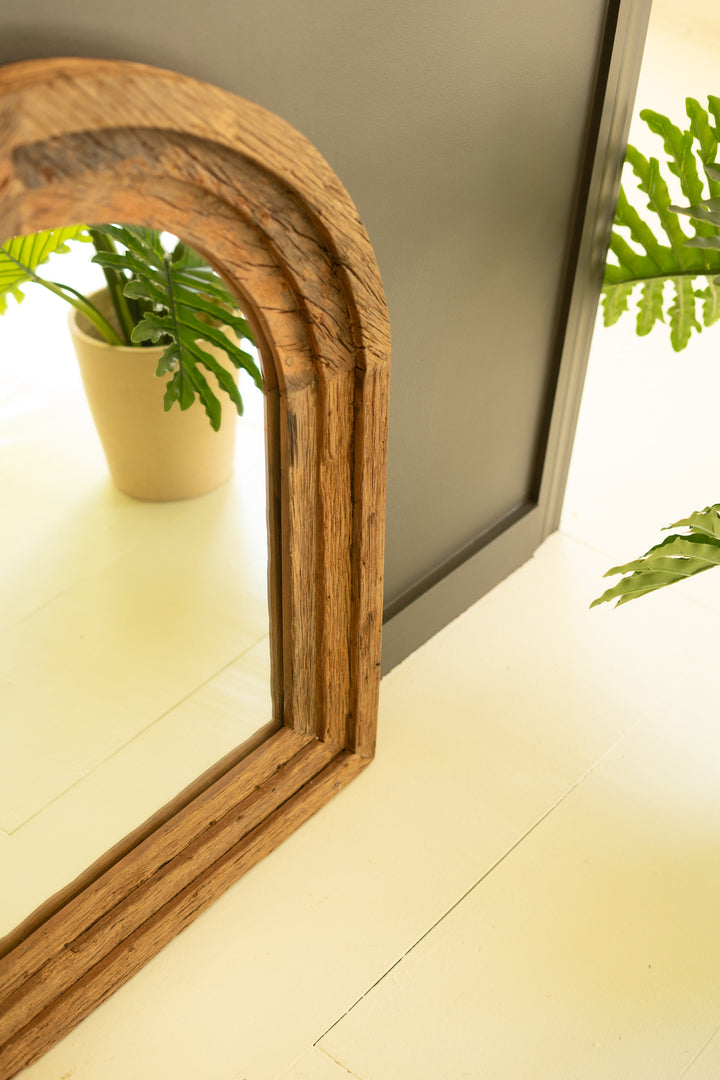 Arched Top Recycled Framed Wall Mirror