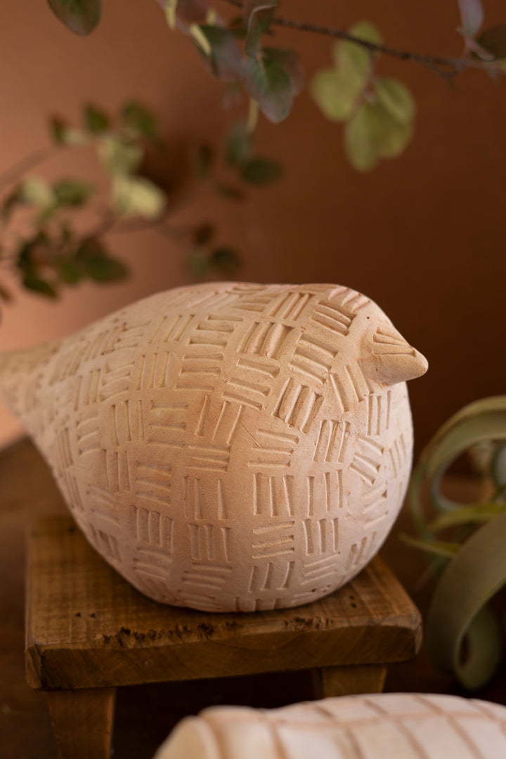 Set of 2 Terracotta Birds