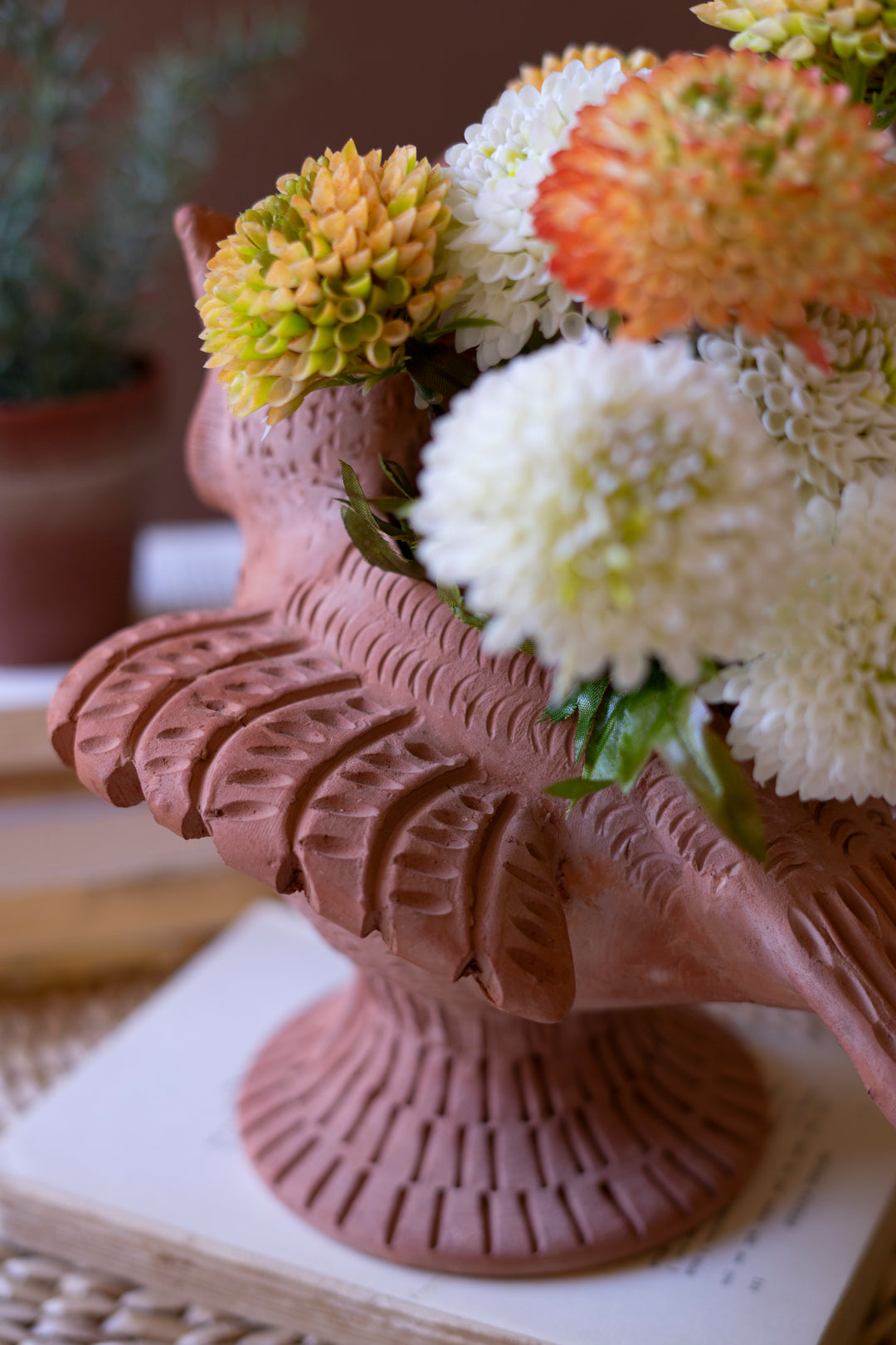 Terracotta Owl Planter
