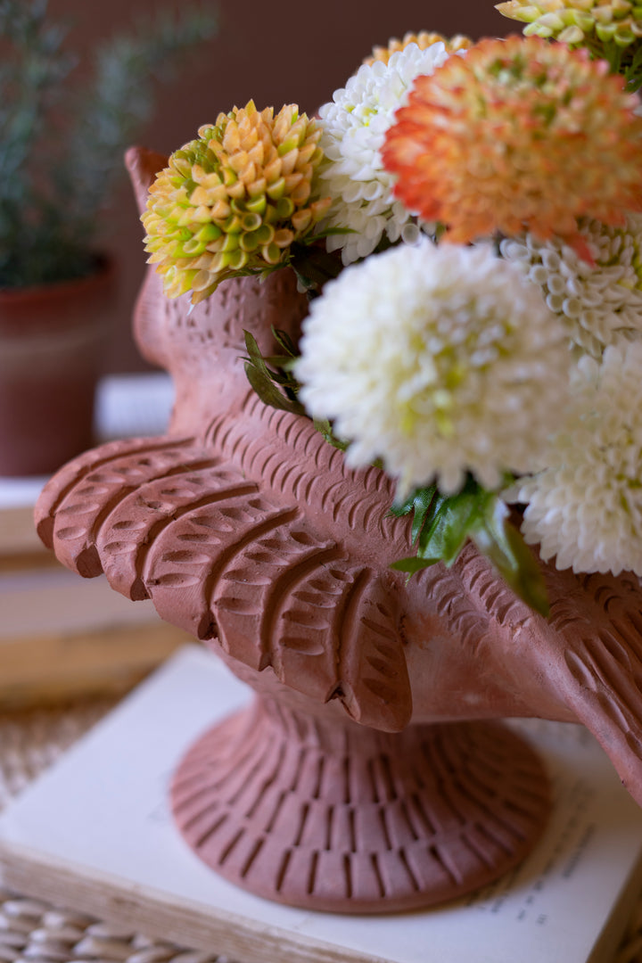 Terracotta Owl Planter
