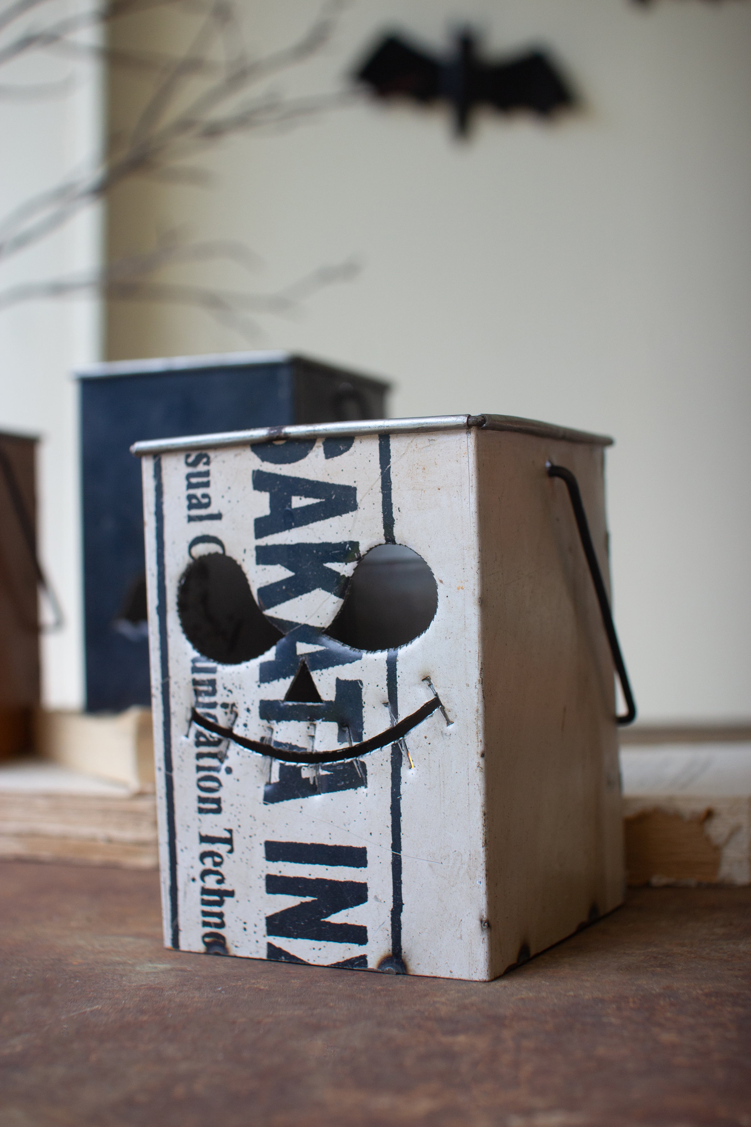 Set of 3 Recycled Metal Halloween Lanterns - Thumbnail 5