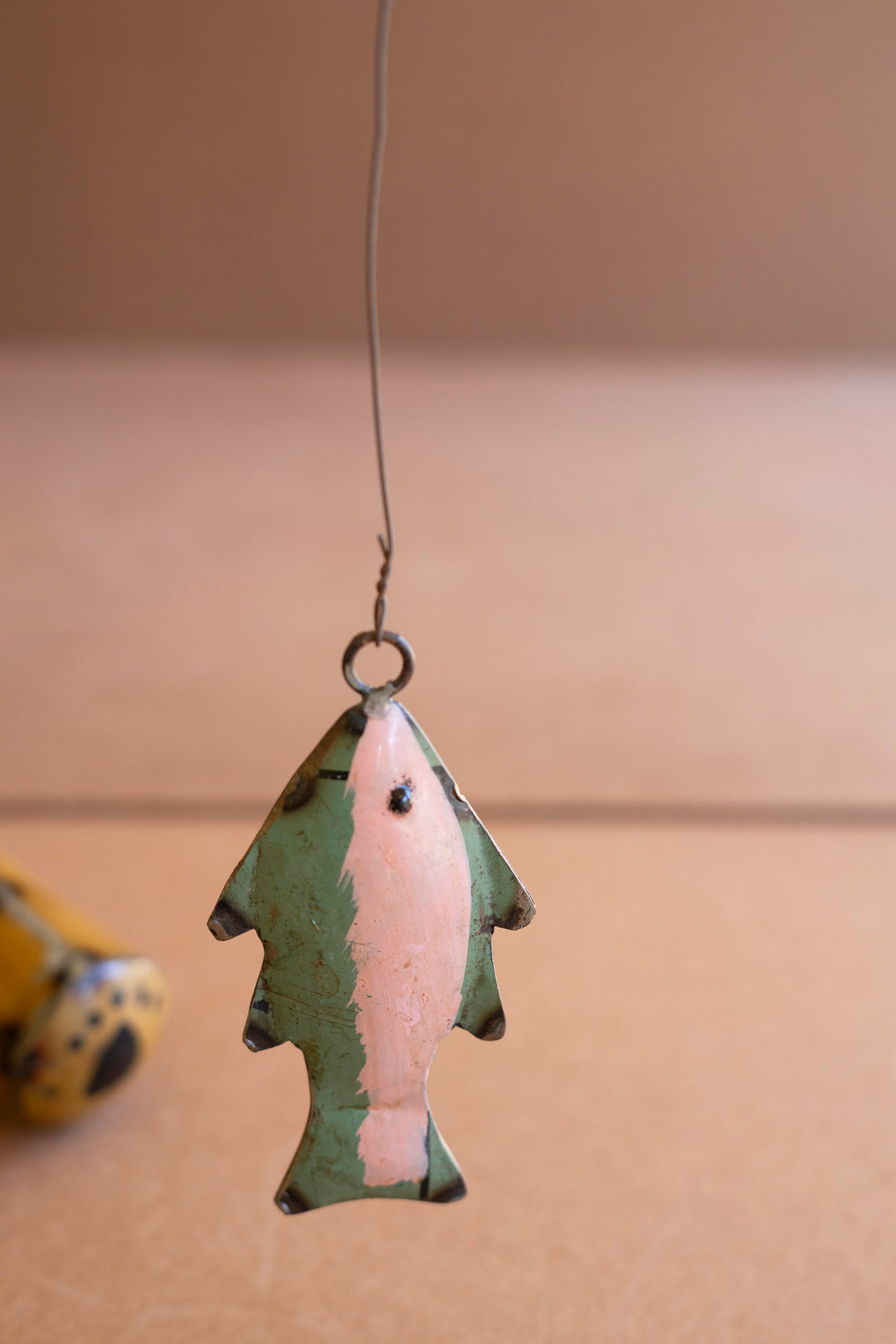 Recycled Iron Brown Bear Fishing