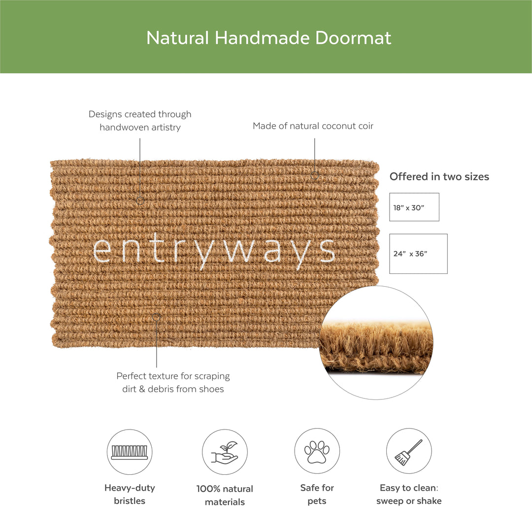 Entryways Sun Half Round Handwoven Doormat