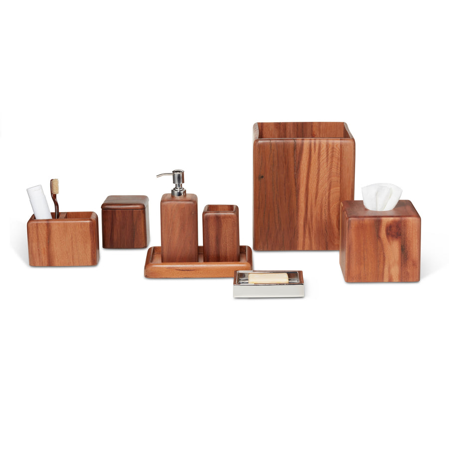 Ladorada Burl Veneer Bathroom Accessories – Hudson & Vine