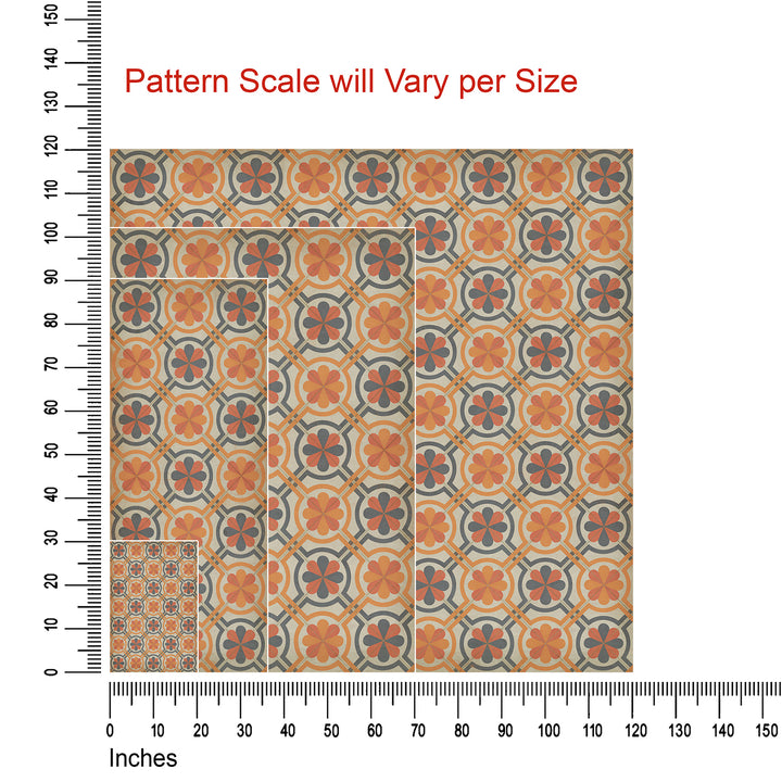 Vintage Vinyl Floorcloth Mat (Classic Pattern 19 Newton)