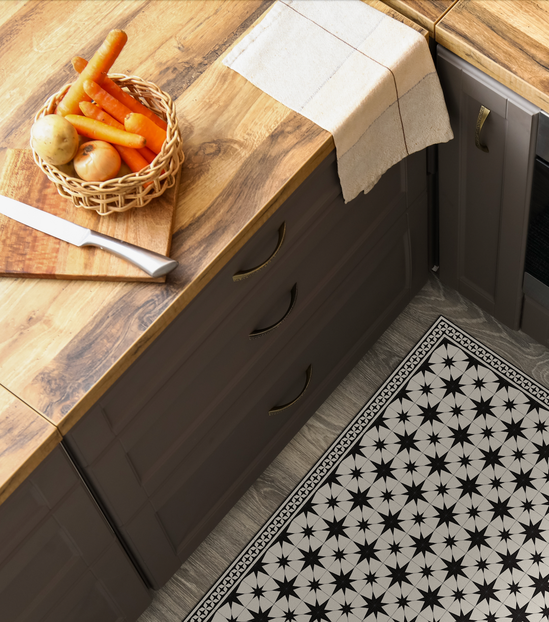 Adama Vinyl Cushioned Comfort Floor Mat (Nightsky_B)