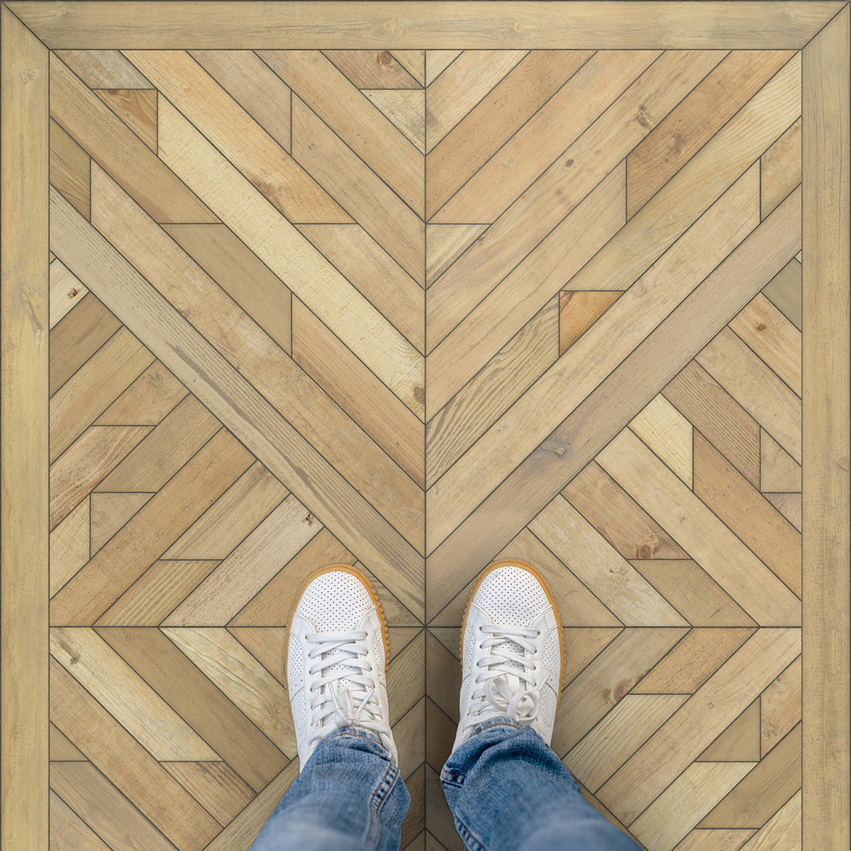 Vintage Vinyl Floorcloth Rug (Norwegian - Nile - Light that Flowed ...