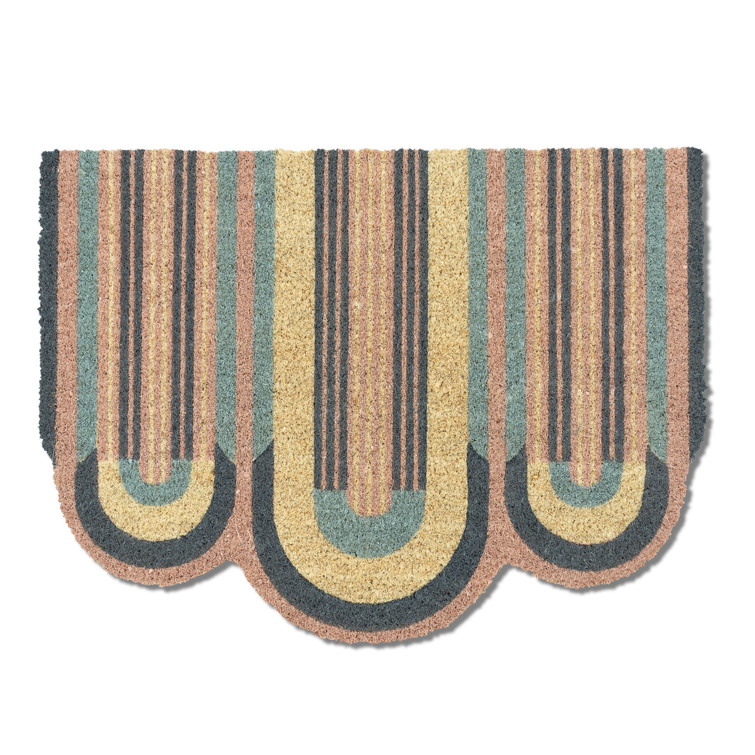 Entryways Deco Waves Coir Doormat