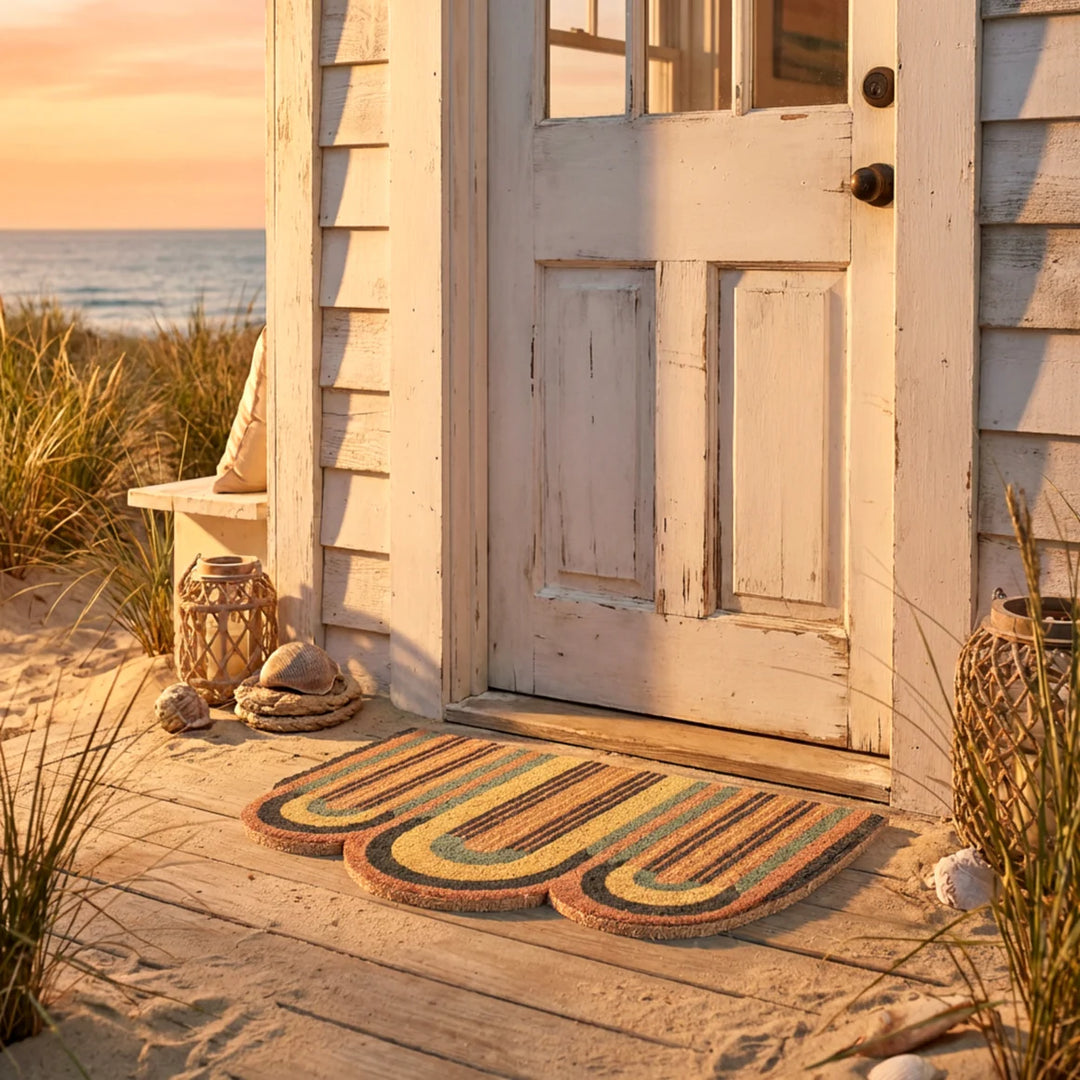 Entryways Deco Waves Coir Doormat