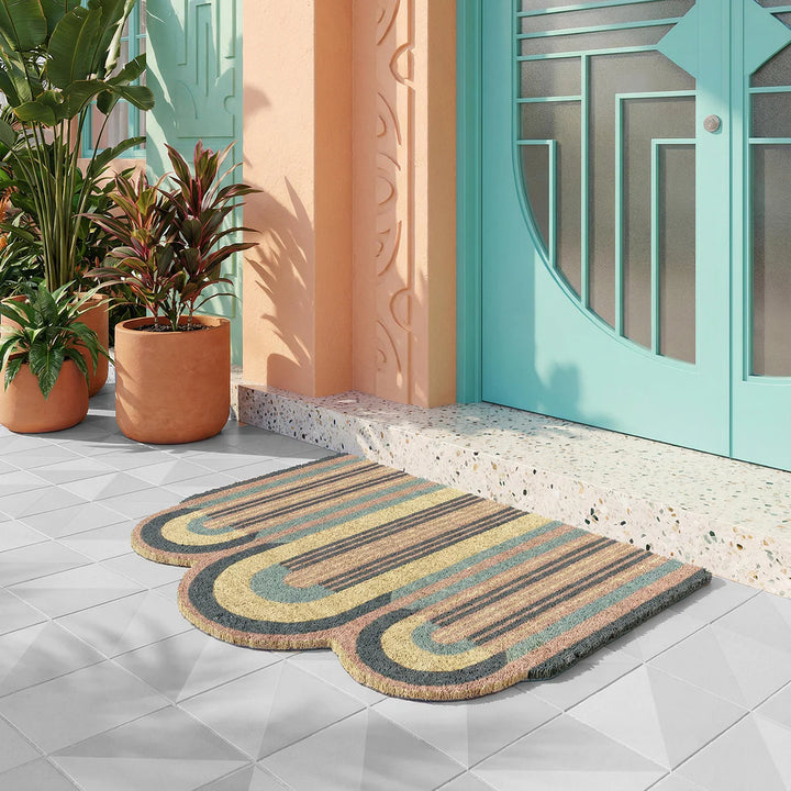 Entryways Deco Waves Coir Doormat
