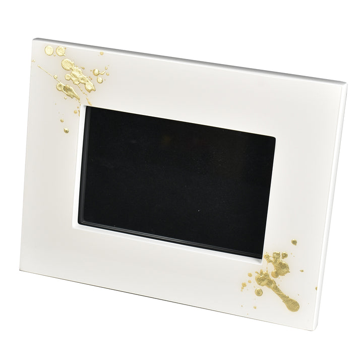 Lacquer Picture Frame (Artful Gold with White)