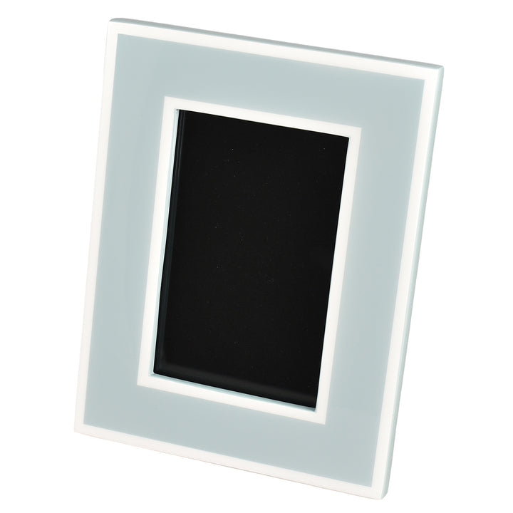 Lacquer Picture Frames (Cool Gray with White Trim)