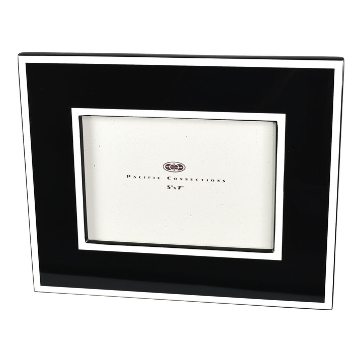 Lacquer Picture Frame (Black with White Trim)