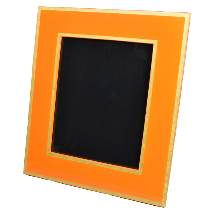 Lacquer Picture Frame (Orange with Shine Gold)
