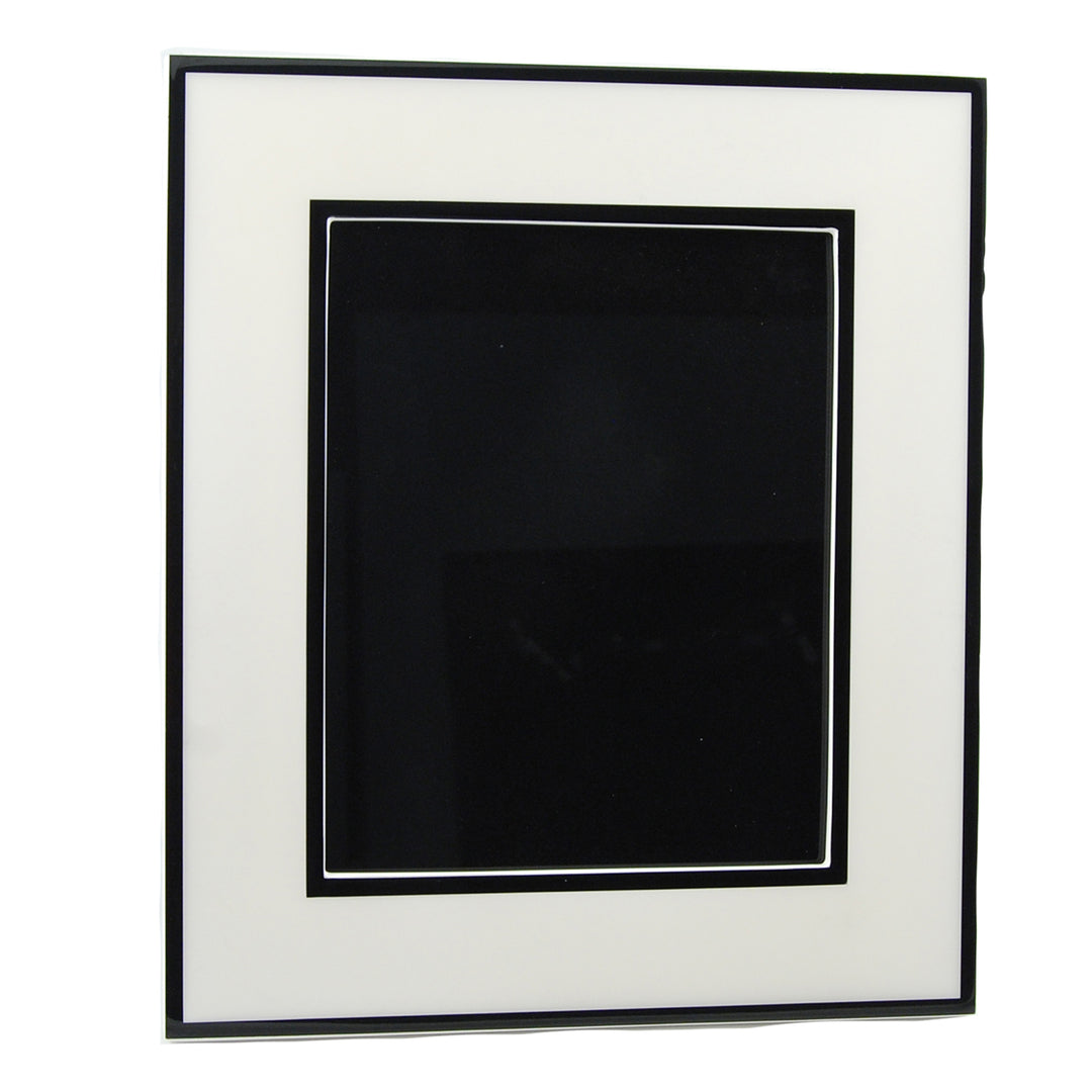Lacquer Picture Frame (White with Black Trim)