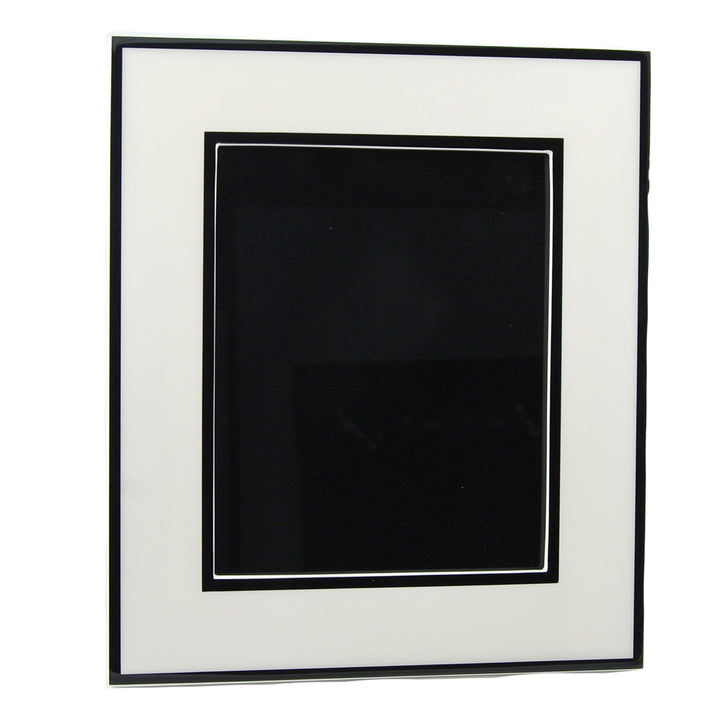 Lacquer Picture Frame (White with Black Trim)