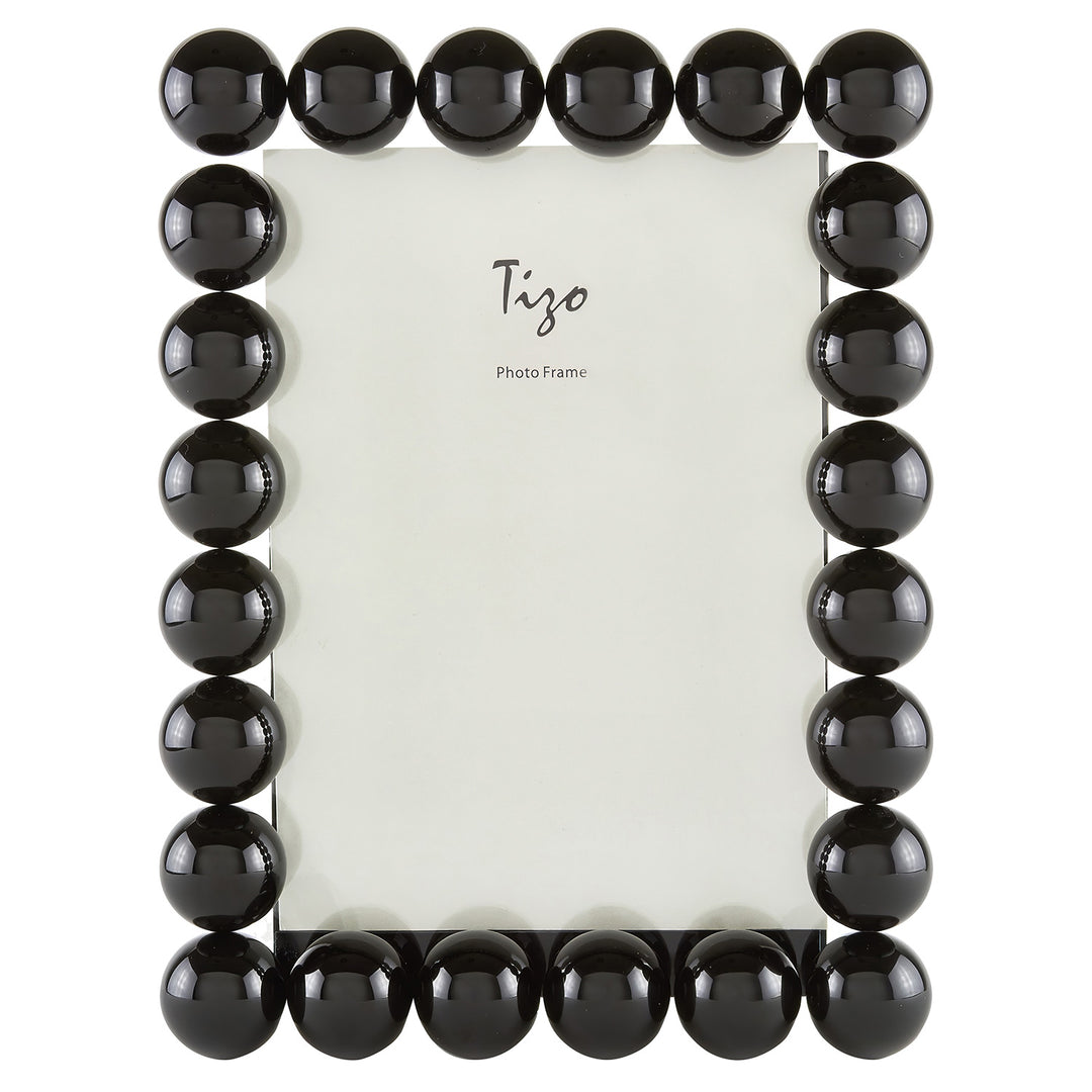 Tizo Crystal Black Glass Bubbles Picture Frame