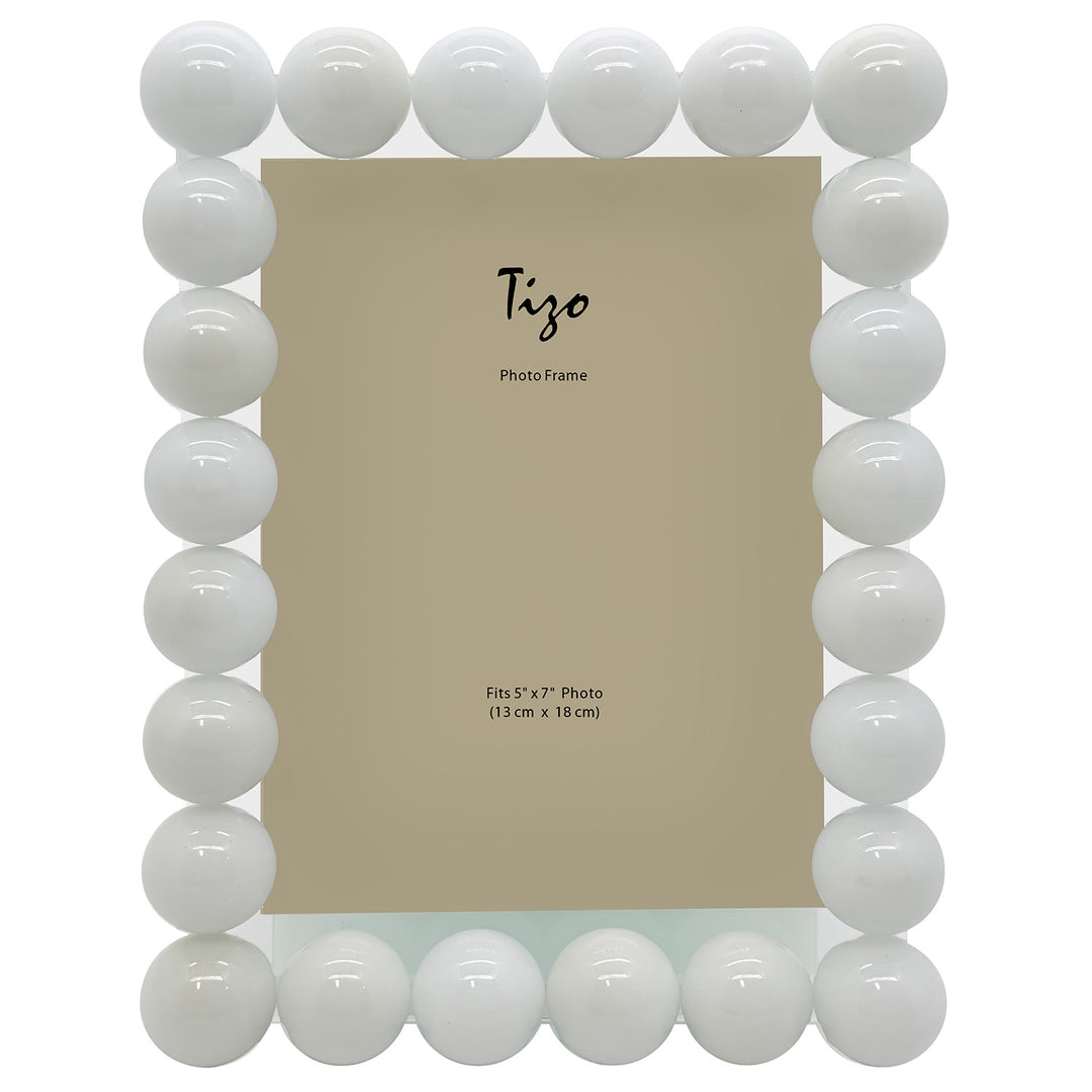 Tizo Crystal White Glass Frame Single Bubbles