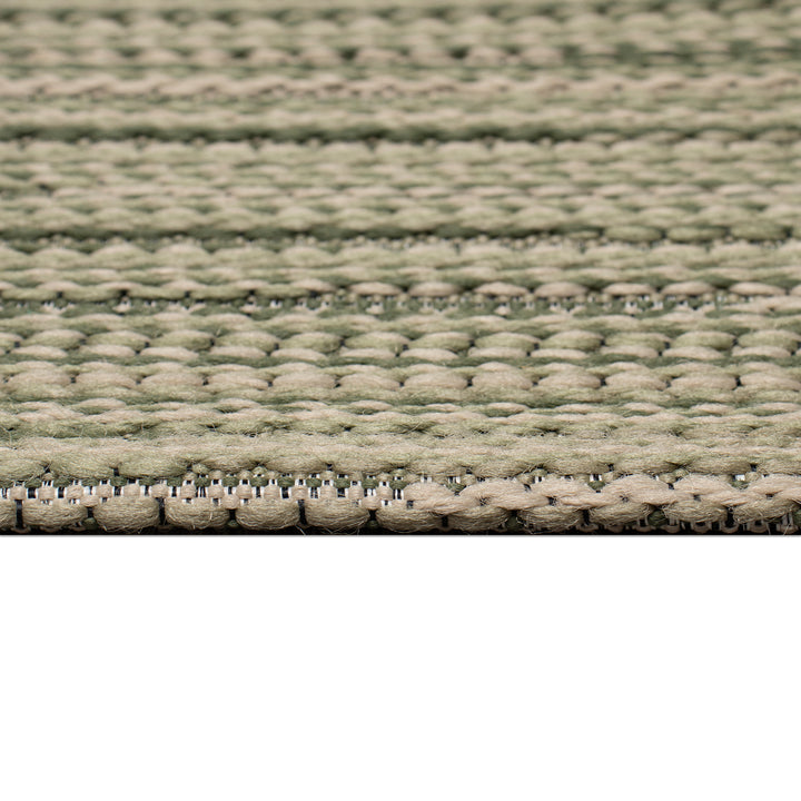 Liora Manne Miranda Tweed Stripe Indoor/Outdoor Area Rug Green