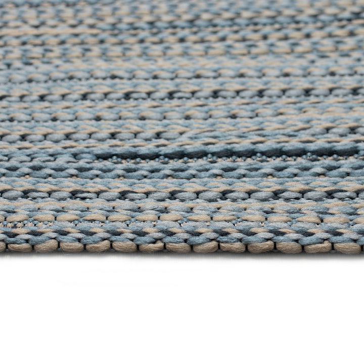 Liora Manne Miranda Tweed Stripe Indoor/Outdoor Area Rug Denim