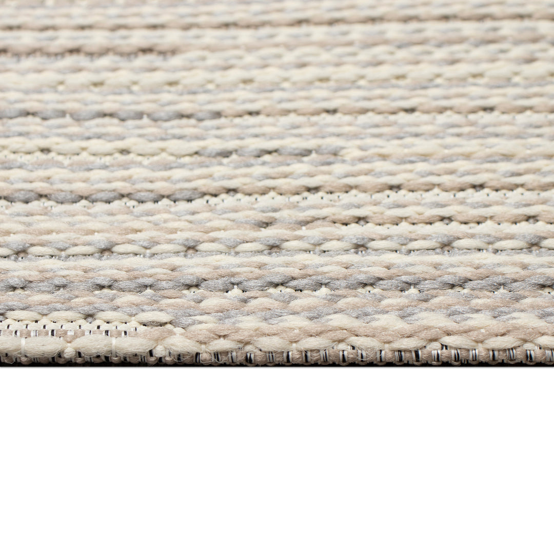 Liora Manne Miranda Tweed Stripe Indoor/Outdoor Area Rug Silver/brown