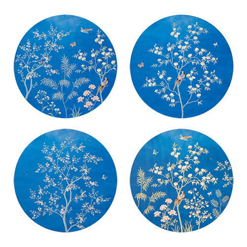 Addison Ross Chinoiserie Blue Placemats Set of 4 15"