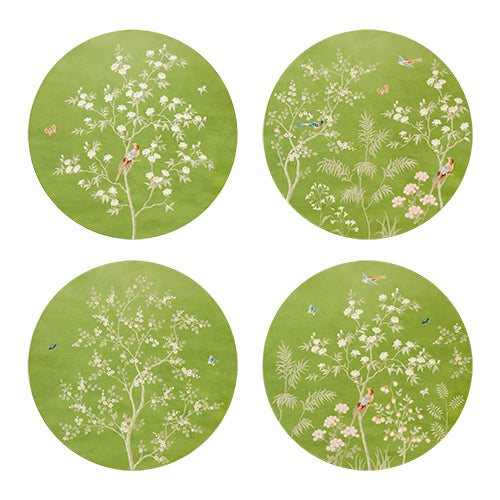 Addison Ross Chinoiserie Green Placemats Set of 4 15"