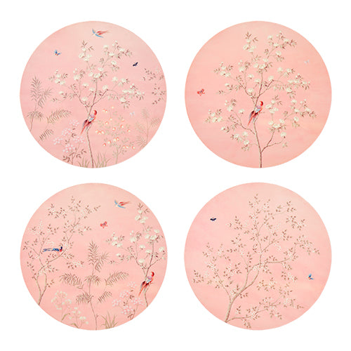 Addison Ross Chinoiserie Pink Placemats Set of 4 15"