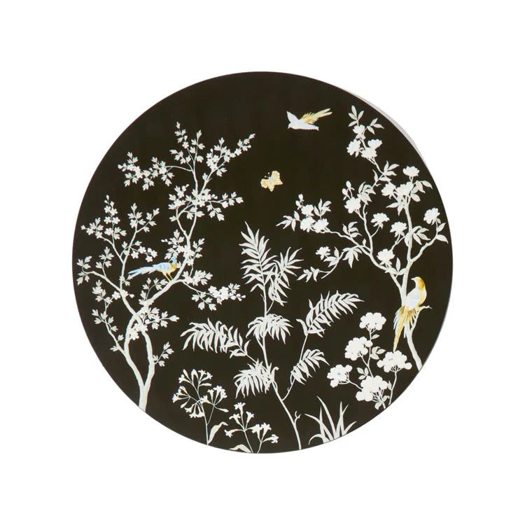 Addison Ross Chinoiserie Black Placemats Set of 4 15"