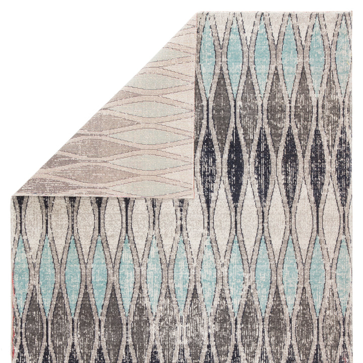 Jaipur Living Norwich Indoor/ Outdoor Geometric Gray/ Blue Area Rug (POLARIS - POL02)