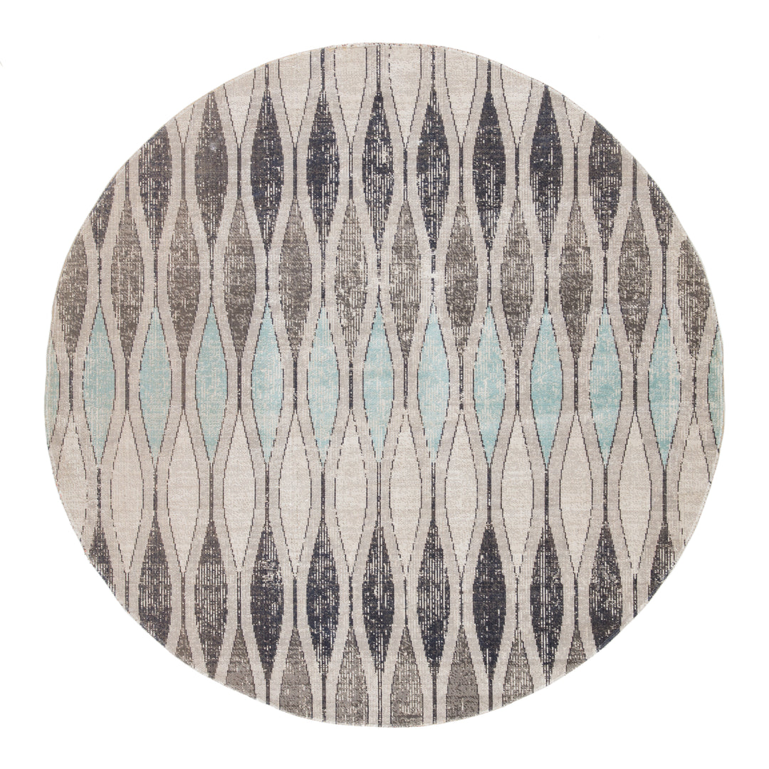 Jaipur Living Norwich Indoor/ Outdoor Geometric Gray/ Blue Area Rug (POLARIS - POL02)