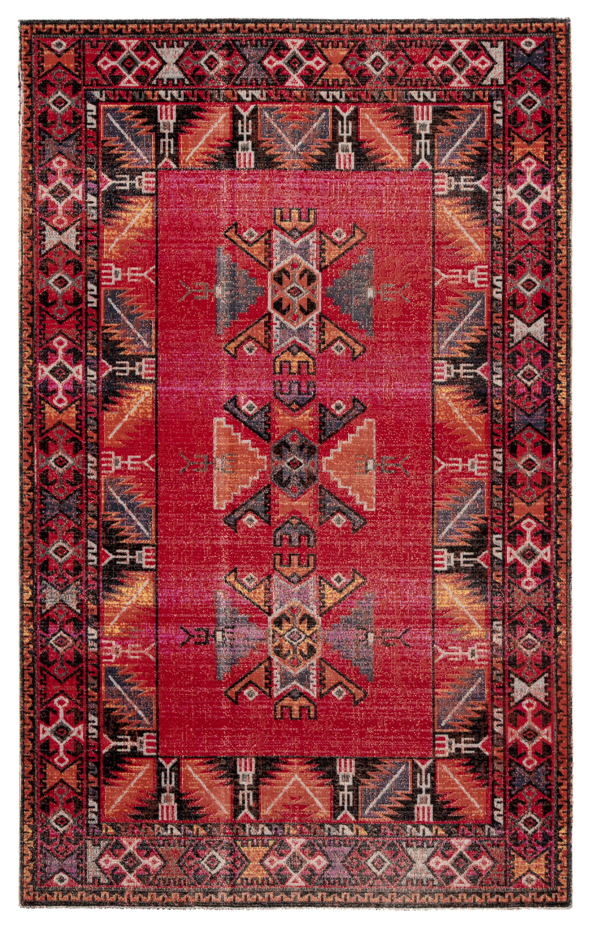 Jaipur Living Paloma Indoor/ Outdoor Tribal Red/ Black Area Rug