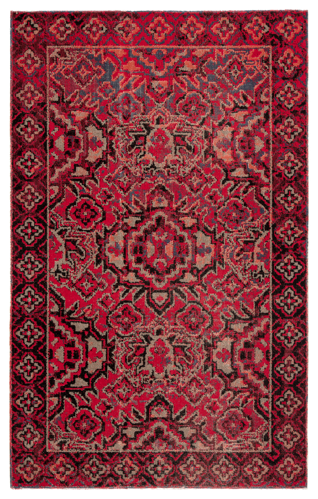 Jaipur Living Chaya Indoor/ Outdoor Medallion Red/ Black Area Rug (POLARIS - POL21)