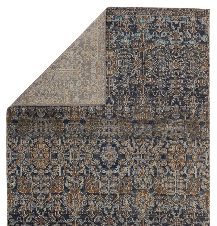 Jaipur Living Bodega Indoor/ Outdoor Trellis Dark Blue/ Gold Area Rug (POLARIS - POL31)