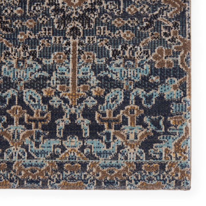 Jaipur Living Bodega Indoor/ Outdoor Trellis Dark Blue/ Gold Area Rug (POLARIS - POL31)