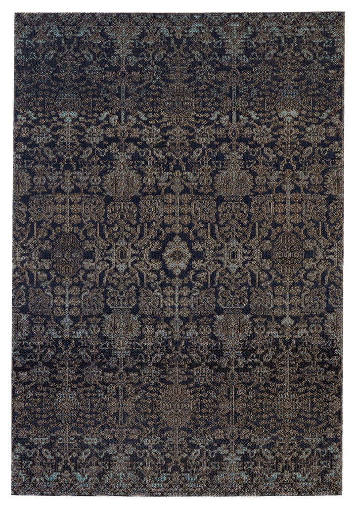 Jaipur Living Bodega Indoor/ Outdoor Trellis Dark Blue/ Taupe Area Rug (POLARIS - POL34)