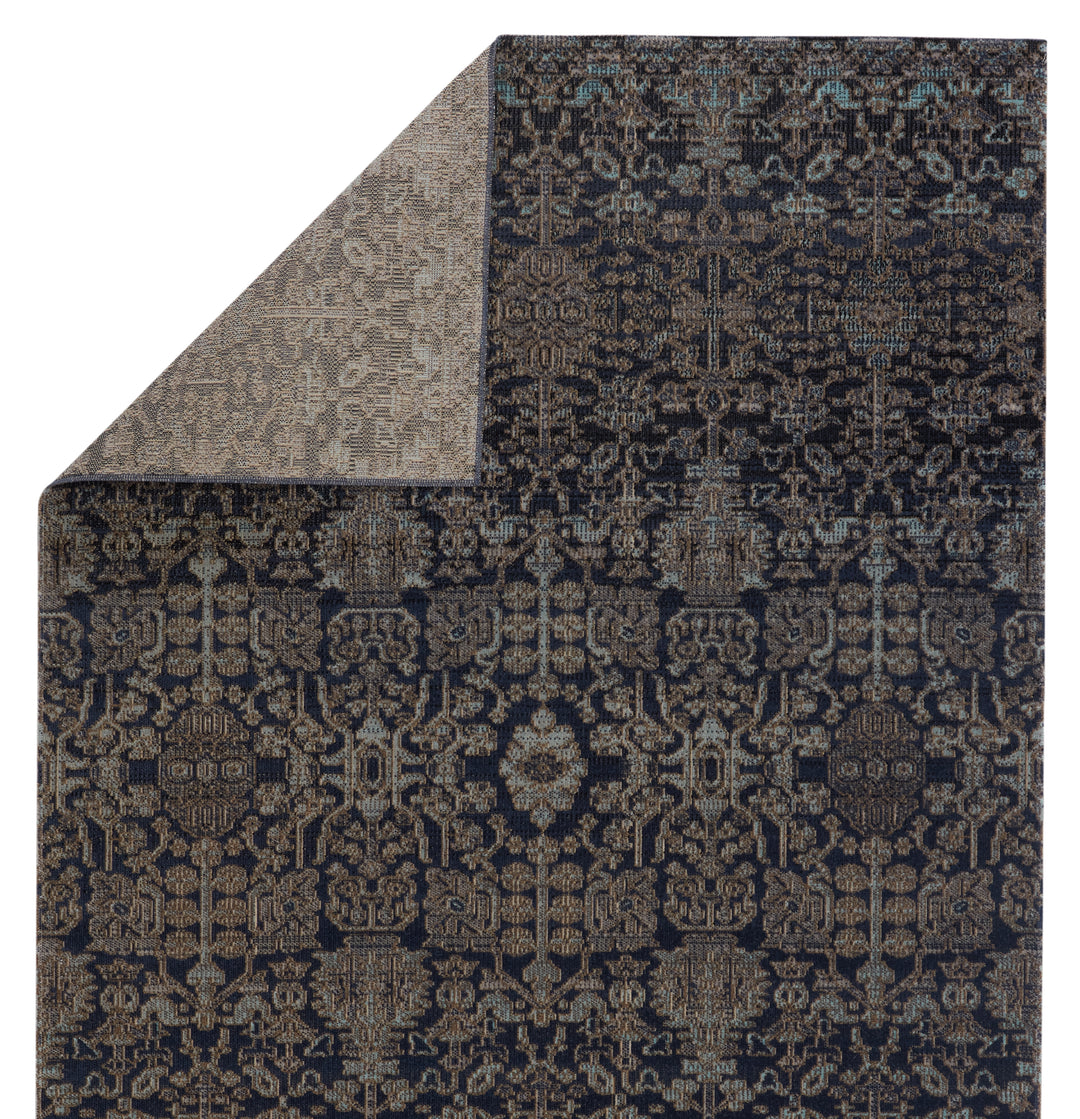 Jaipur Living Bodega Indoor/ Outdoor Trellis Dark Blue/ Taupe Area Rug (POLARIS - POL34)