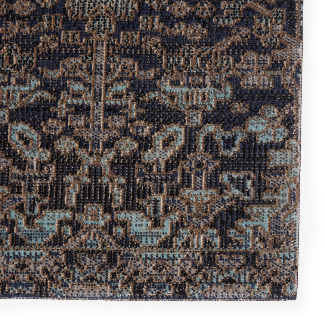 Jaipur Living Bodega Indoor/ Outdoor Trellis Dark Blue/ Taupe Area Rug (POLARIS - POL34)