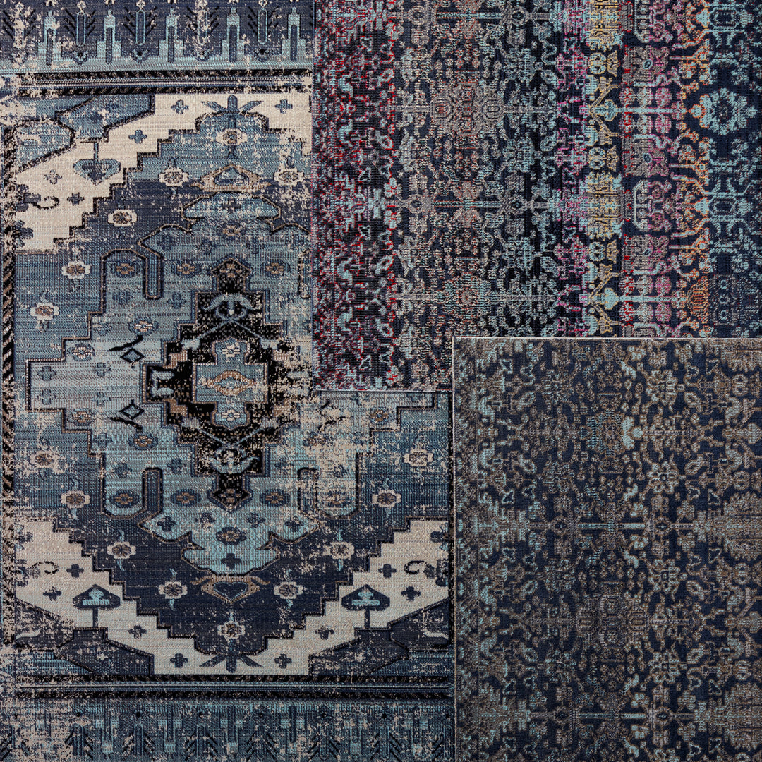 Jaipur Living Cicero Indoor/ Outdoor Medallion Blue/ Gray Area Rug (POLARIS - POL39)