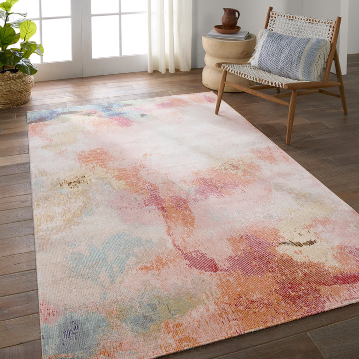 Jaipur Living Meuse Indoor/Outdoor Abstract Pink/ Multicolor Area Rug (POLARIS - POL50)