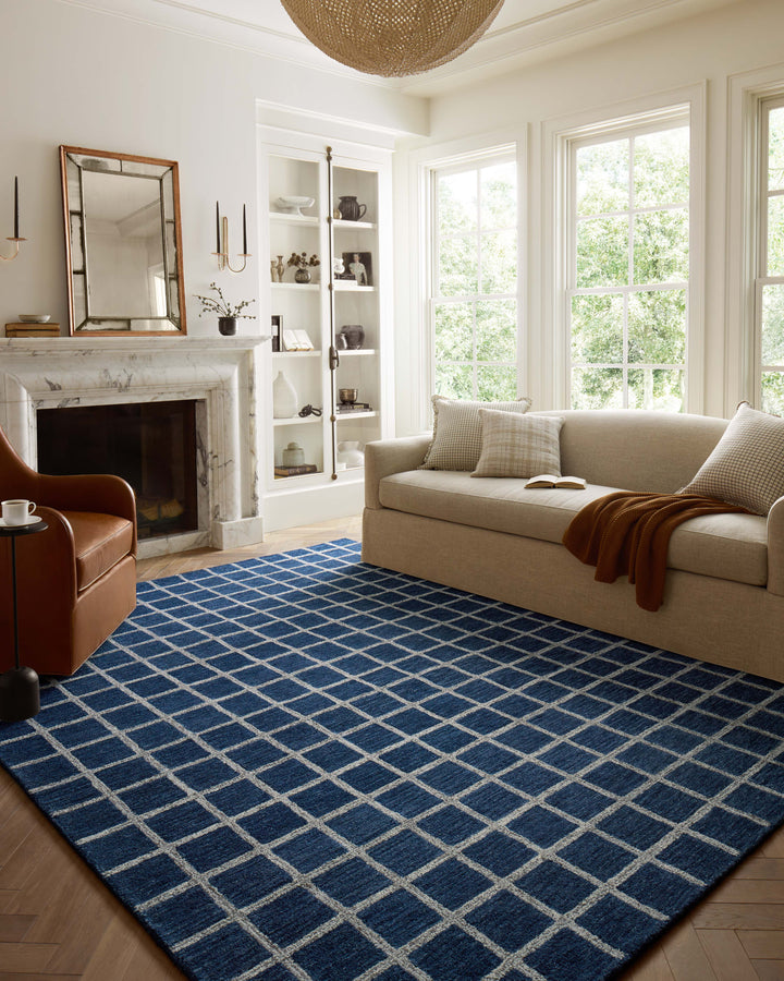 Chris Loves Julia x Loloi Polly Navy / Silver Area Rug (POL-05)