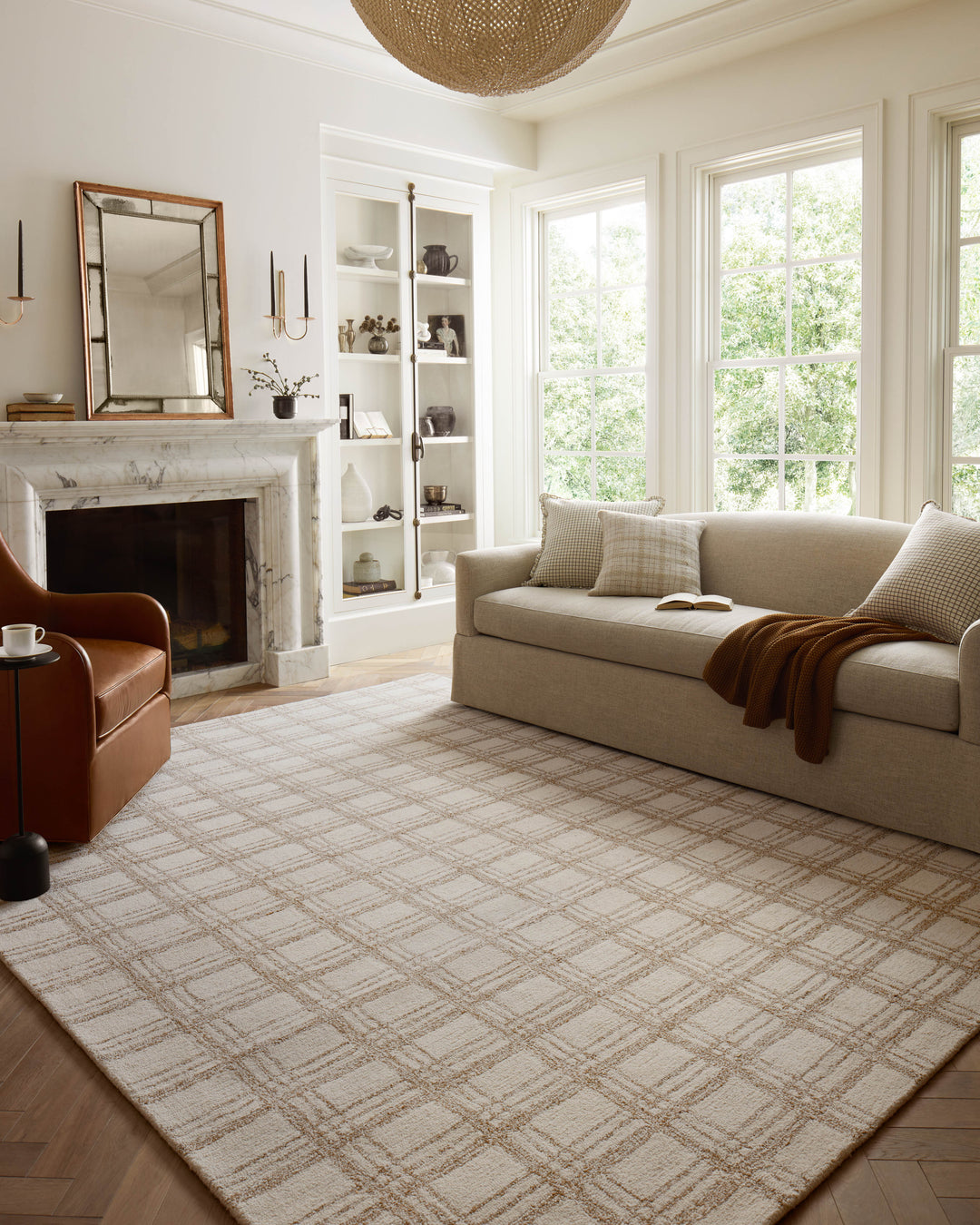 Chris Loves Julia x Loloi Polly Cream / Sand Area Rug (POL-12)