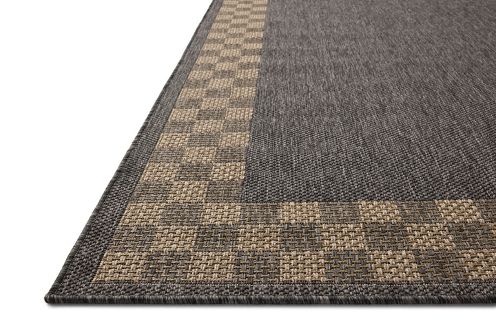 Chris Loves Julia x Loloi Providence Charcoal / Natural Indoor/Outdoor Accent Rug (PRC-01)