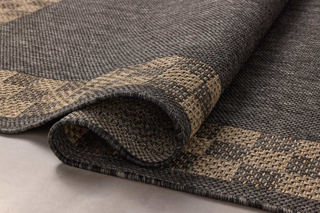 Chris Loves Julia x Loloi Providence Charcoal / Natural Indoor/Outdoor Accent Rug (PRC-01)