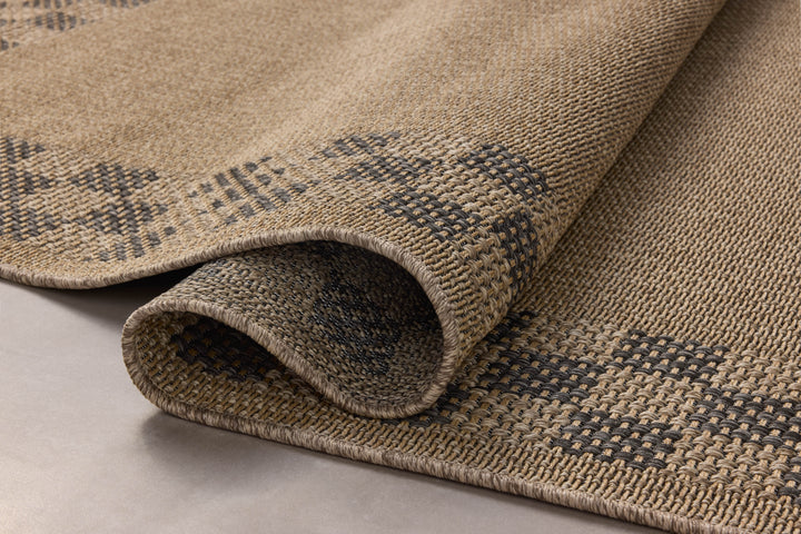 Chris Loves Julia x Loloi Providence Natural / Charcoal Indoor/Outdoor Accent Rug (PRC-01)