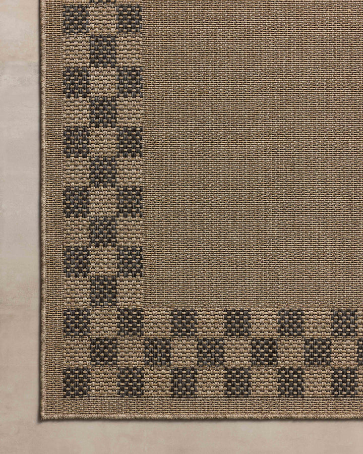Chris Loves Julia x Loloi Providence Natural / Charcoal Indoor/Outdoor Accent Rug (PRC-01)