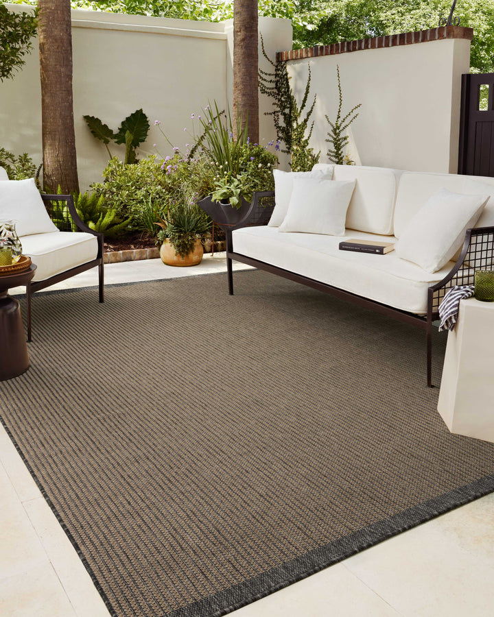 Chris Loves Julia x Loloi Providence Wheat / Charcoal Indoor/Outdoor Accent Rug (PRC-03)