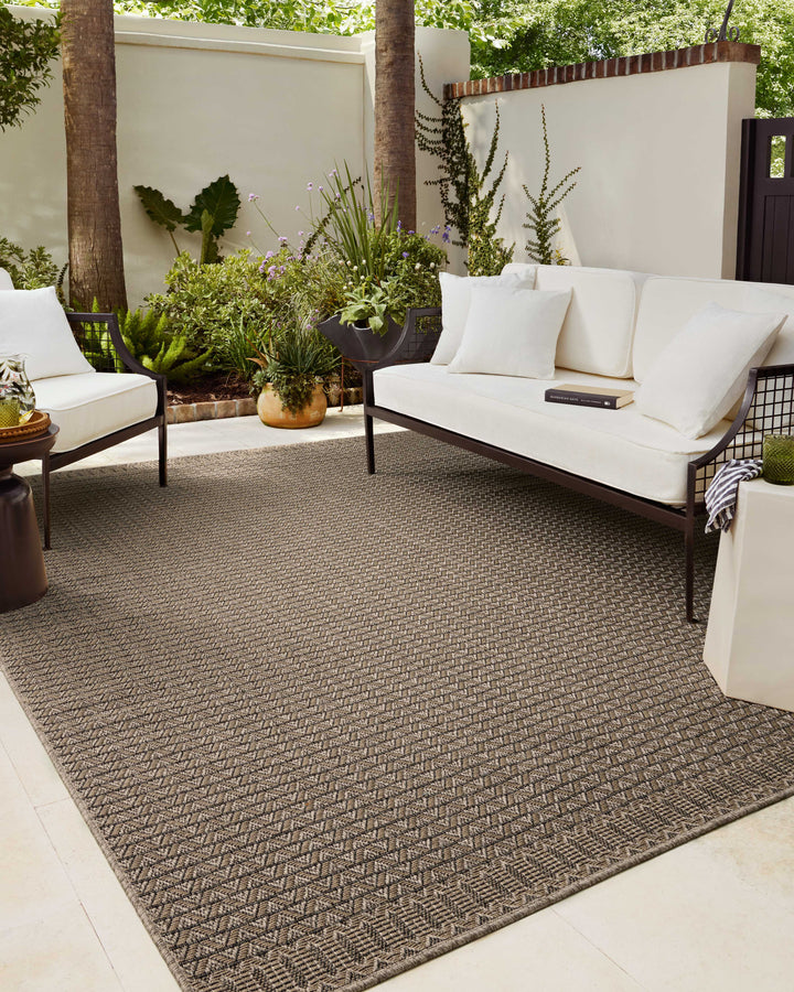 Chris Loves Julia x Loloi Providence Natural / Graphite Indoor/Outdoor Accent Rug (PRC-05)