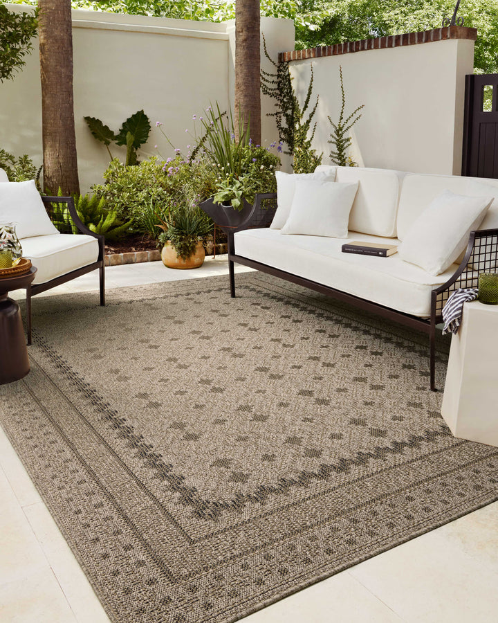 Chris Loves Julia x Loloi Providence Charcoal / Dove Indoor/Outdoor Accent Rug (PRC-06)